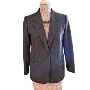 NWOT Sag Harbor Wool Heather Gray Single Button 2 Pocket Blazer Sz. 6